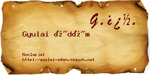 Gyulai Ádám névjegykártya